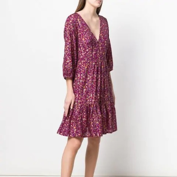Mes Demoiselles Silk FLORAL Dress - Picture 1 of 4